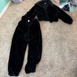 SUPER SOFT black jacket and sweat pants set